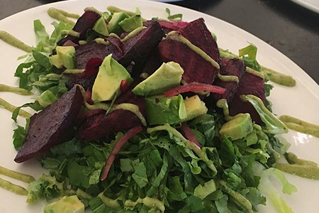 Healthy food, massage, personal reflection, transformation and rejuvenation