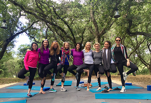 Outdoor Yoga in Sonoma wine country.